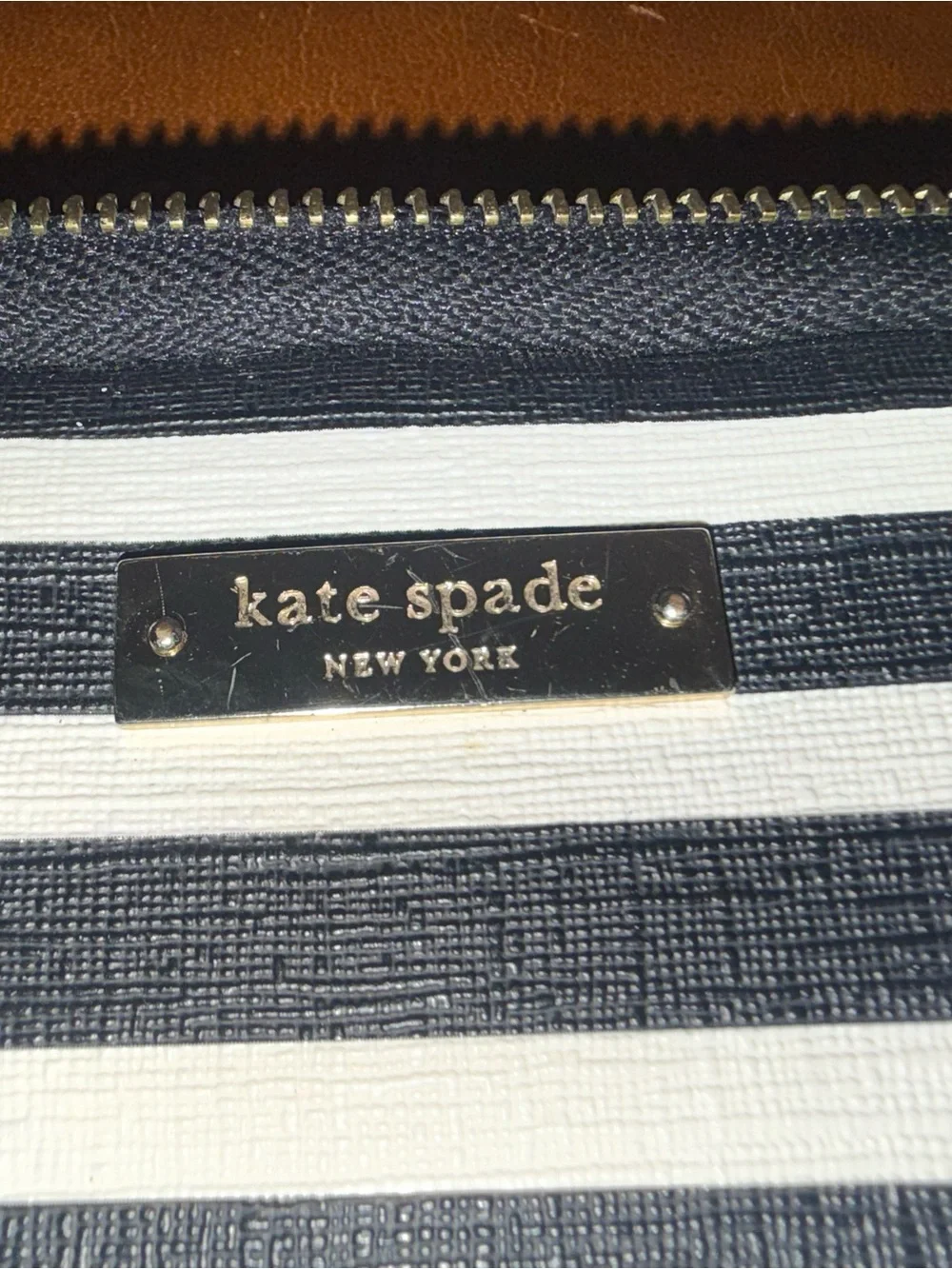 kate spade Black and White Striped Laptop Sleeve